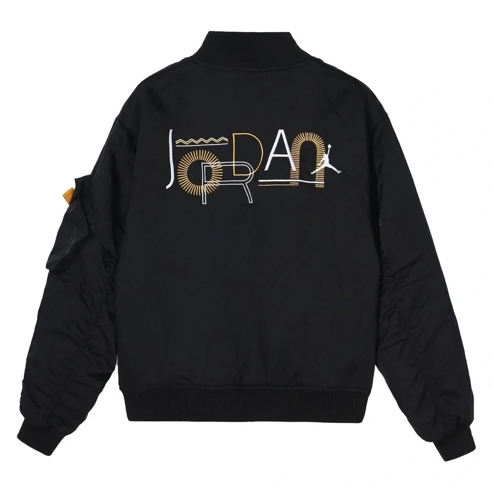 Air Jordan Men’s Sports Full-Length Zipper Autumn Jacket Black Size‎ M